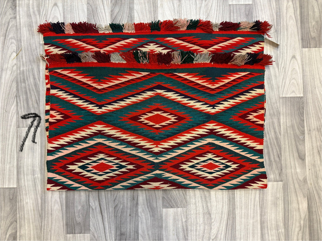 Germantown Eye Dazzler Rug / Handmade Navajo Wool Rug / Vintage Native American (GM494)