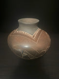 Native American Vase with 3 Horses Design by Dusty Naranjo, Santa Clara Pueblo (JD75)