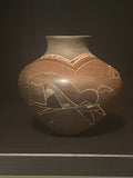 Native American Vase with 3 Horses Design by Dusty Naranjo, Santa Clara Pueblo (JD75)