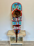 Magdeline Stewart Crow full size Traditionally Beaded Replica Cradleboard with Otter Pelt (GM682)