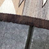 Navajo rug weaving in Eyedazzler style with Whirling Log design - pre 1940s, authentic Native American, handwoven (GM352)