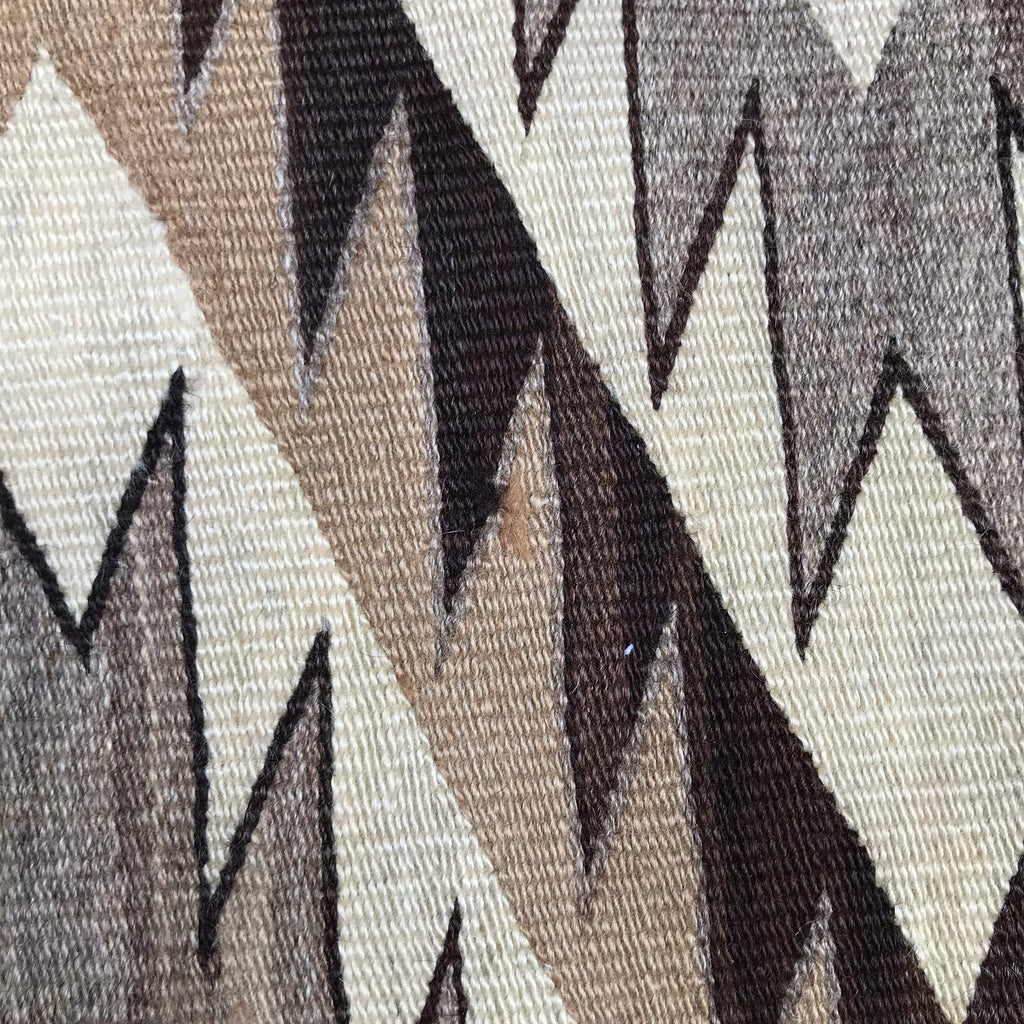 Navajo rug weaving in Eyedazzler style with Whirling Log design - pre 1940s, authentic Native American, handwoven (GM352)