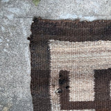 Navajo rug weaving in Eyedazzler style with Whirling Log design - pre 1940s, authentic Native American, handwoven (GM352)