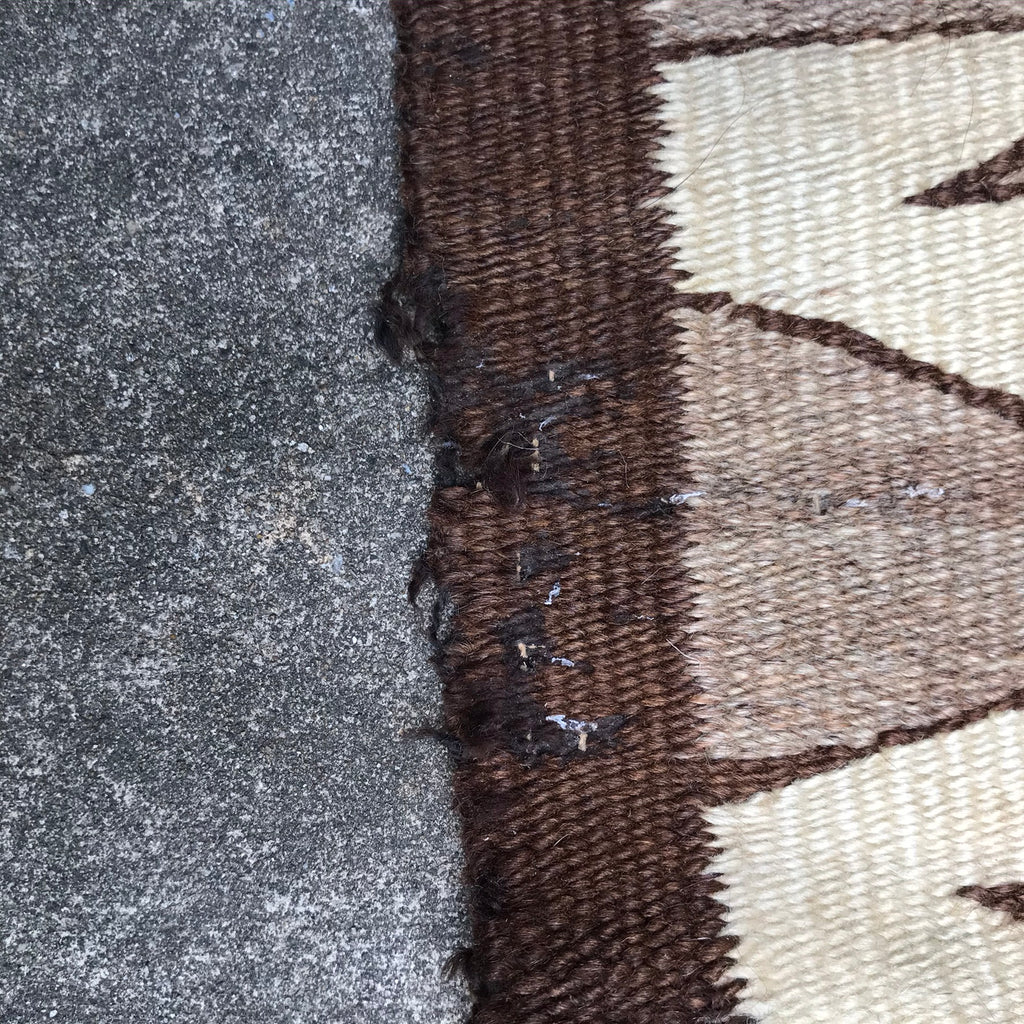 Navajo rug weaving in Eyedazzler style with Whirling Log design - pre 1940s, authentic Native American, handwoven (GM352)