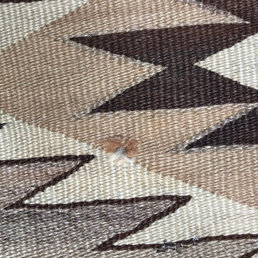 Navajo rug weaving in Eyedazzler style with Whirling Log design - pre 1940s, authentic Native American, handwoven (GM352)