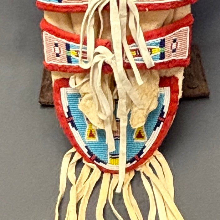 Crow Beaded small Cradleboard Traditionally made by a tribal member. ca. 1990s (SSC94)