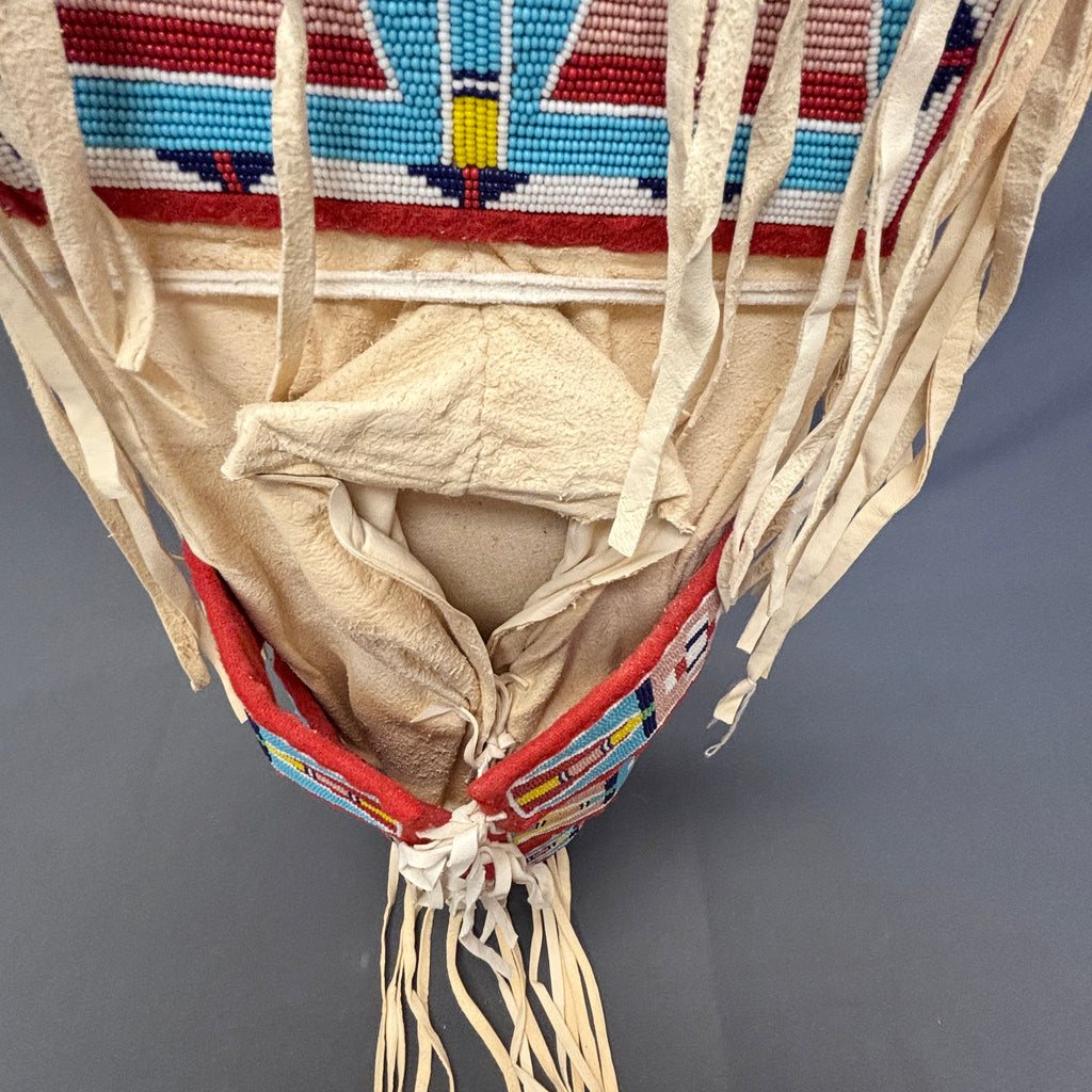 Crow Beaded small Cradleboard Traditionally made by a tribal member. ca. 1990s (SSC94)