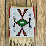 Authentic Native American Mirror Bag, by Rosalie Little Thunder-Rosebud Sioux  (GM239)