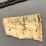 Eldred Martinez Zuni Inlay Rainbow Kachina Bolo Tie with Matching Fancy Tips and Display Stand, vintage Native American   (JF288)