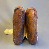 Authentic Native-Made Fur and Leather Ladies Mukluk Pair, vintage Arctic Trading Co.  (GM113)