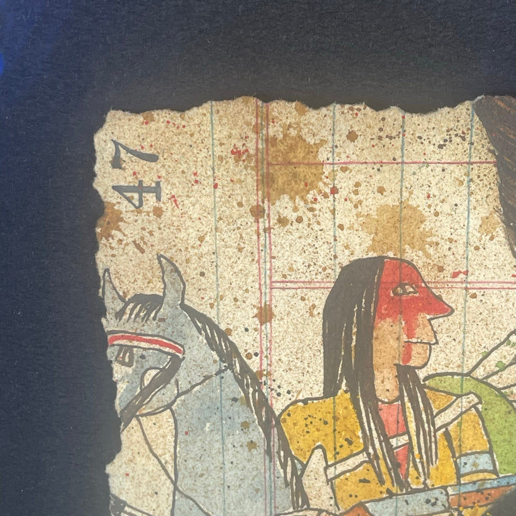 Original painting of Native American Warrior, by Ken Ferguson - One-of-a-kind painting of warrior (3/130)