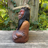 Jim Jackson, Klamath/Modac one-of-a-kind clay sculpture of warrior