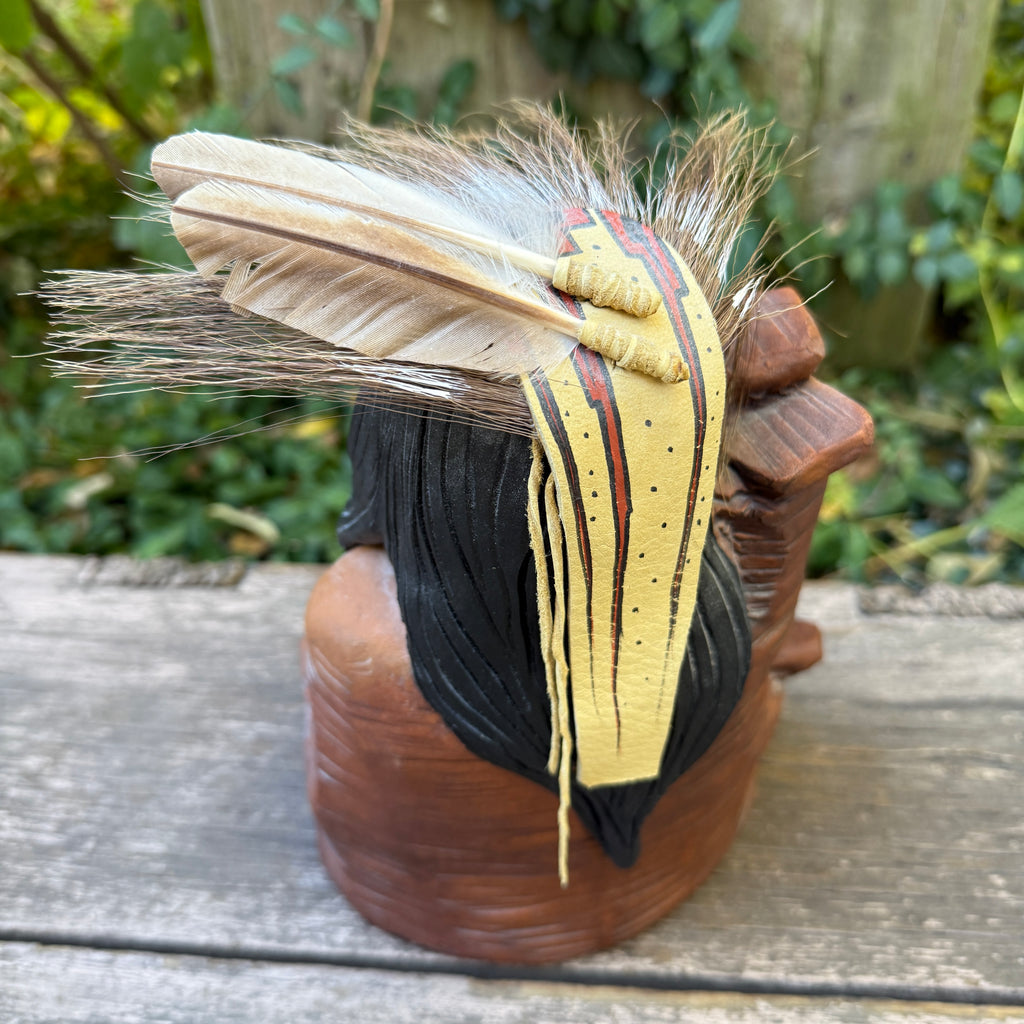 Jim Jackson, Klamath/Modac one-of-a-kind clay sculpture of warrior