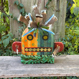 Gregory Lomayesva, Hispanic/Hopi wood carved folk art spirit mask - hand carved and painted.