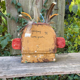 Gregory Lomayesva, Hispanic/Hopi wood carved folk art spirit mask - hand carved and painted.