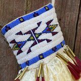 Lakota Sioux Buffalo bladder bag with beadwork by Diana Hudson Miller - one-of-a-kind!