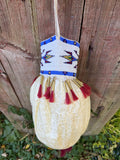 Lakota Sioux Buffalo bladder bag with beadwork by Diana Hudson Miller - one-of-a-kind!