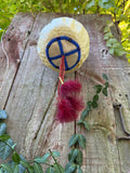Lakota Sioux Buffalo bladder bag with beadwork by Diana Hudson Miller - one-of-a-kind!