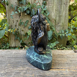 Jim Jackson, Klamath/Modac bronze sculpture of warrior