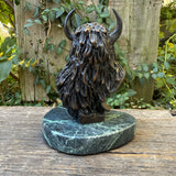 Jim Jackson, Klamath/Modac bronze sculpture of warrior