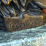 Jim Jackson, Klamath/Modac bronze sculpture of warrior