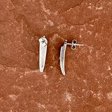 Supersmith Navajo post inlay earrings with black jet & lab opal (PZ24)