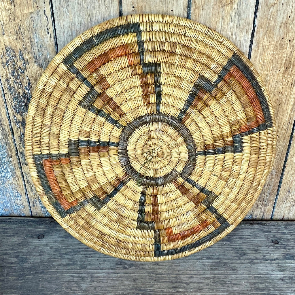 Vintage Hopi Coiled Basket with Geometric Design  (DV47)