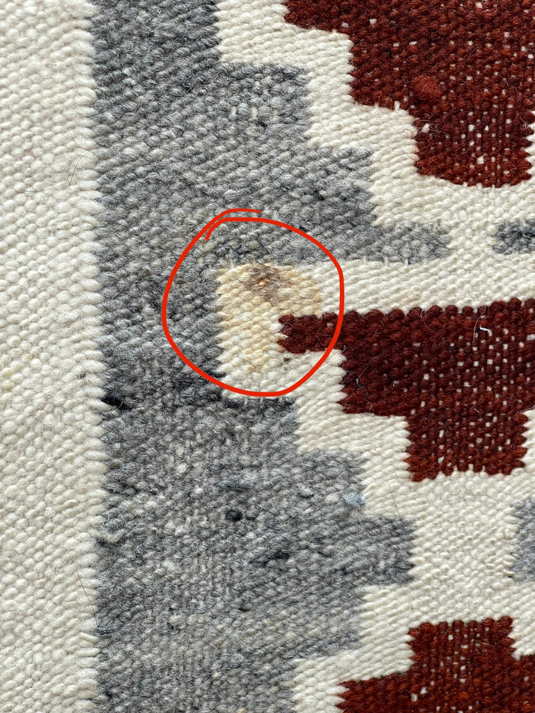 Large Navajo Rug Weaving in Two Grey Hills Style, vintage Native American (GM373)