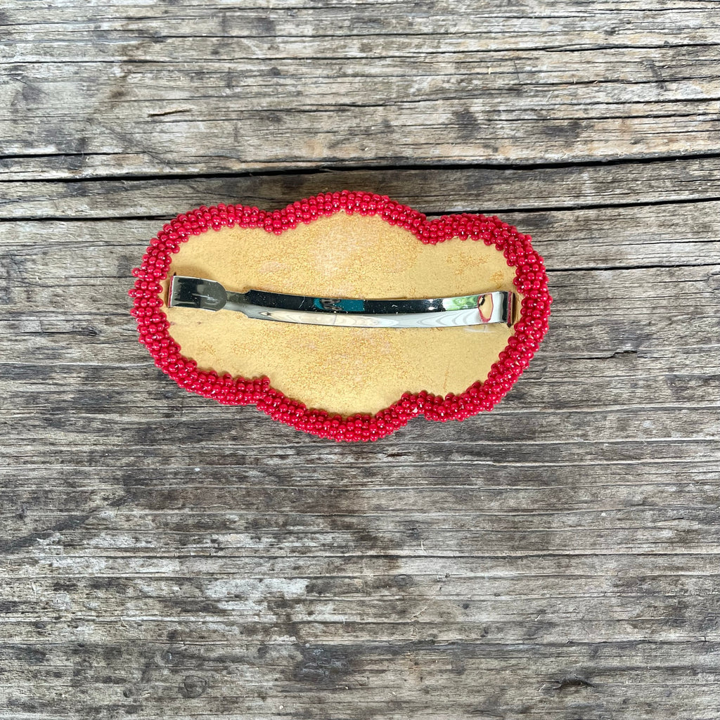Vintage Native American Hair Barrette with Stars Design