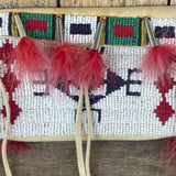 Charles Chief Eagle, Lakota mini tipi beaded bag. Made in 1992 and signed by the artist (GM212)