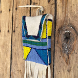 Rosalie Little Thunder, Sioux Vintage Native American beaded pouch - (GM213)