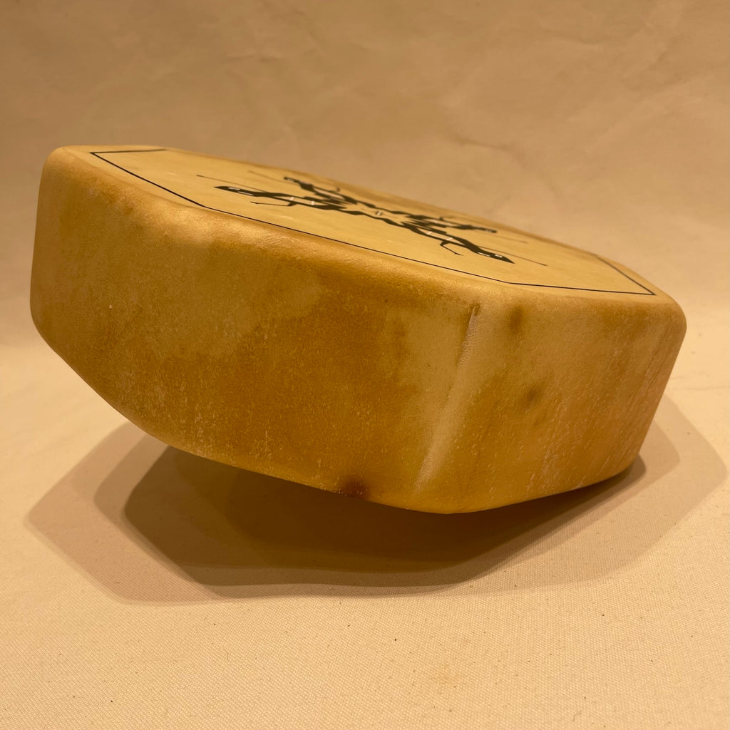 Taos Octagonal, Single Sided Drum With Gecko Design, Handmade Drum RK4