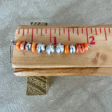 Beaded Earrings with Spiny Oyster Shell and Silver Beads, Navajo, Genuine Handmade Native American Jewelry   2/75