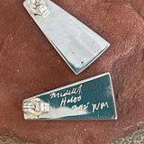 Contemporary Zuni Inlay Sterling Silver and Turquoise Earrings   3/101