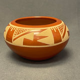 Kathy Gutierrez, San Ildefonso Pueblo Vintage Handmade Polished and Painted Clay Pot (JM20)