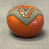 Annette Vigil - Vintage Santa Clara Pueblo, Handmade Polished and Painted Clay Pot by Annette Vigil (JM21)