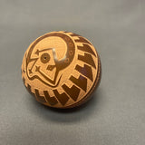 Dolly Naranjo  Vintage Santa Clara Pueblo Handmade Seed Pot with Etched Lizard Design(JM18)