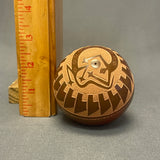 Dolly Naranjo  Vintage Santa Clara Pueblo Handmade Seed Pot with Etched Lizard Design(JM18)