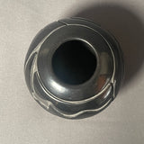 Stella Chavarria  Vintage Santa Clara Pueblo, Handmade Blackware Pot with Carved Avanyu Design (JM11)