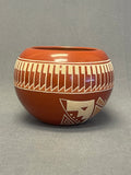 Earlene Youngbird Tafoya, Vintage Santa Clara Pueblo, Handmade Polished and Painted Clay Pot (JM5)