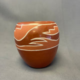 Nicolasa Naranjo Vintage Santa Clara Pueblo, Handmade Polished and Painted Clay Pot with Avanyu Design (JM2)