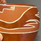 Nicolasa Naranjo Vintage Santa Clara Pueblo, Handmade Polished and Painted Clay Pot with Avanyu Design (JM2)