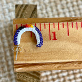 Authentic Native American Beaded Hoop Earrings  1/384