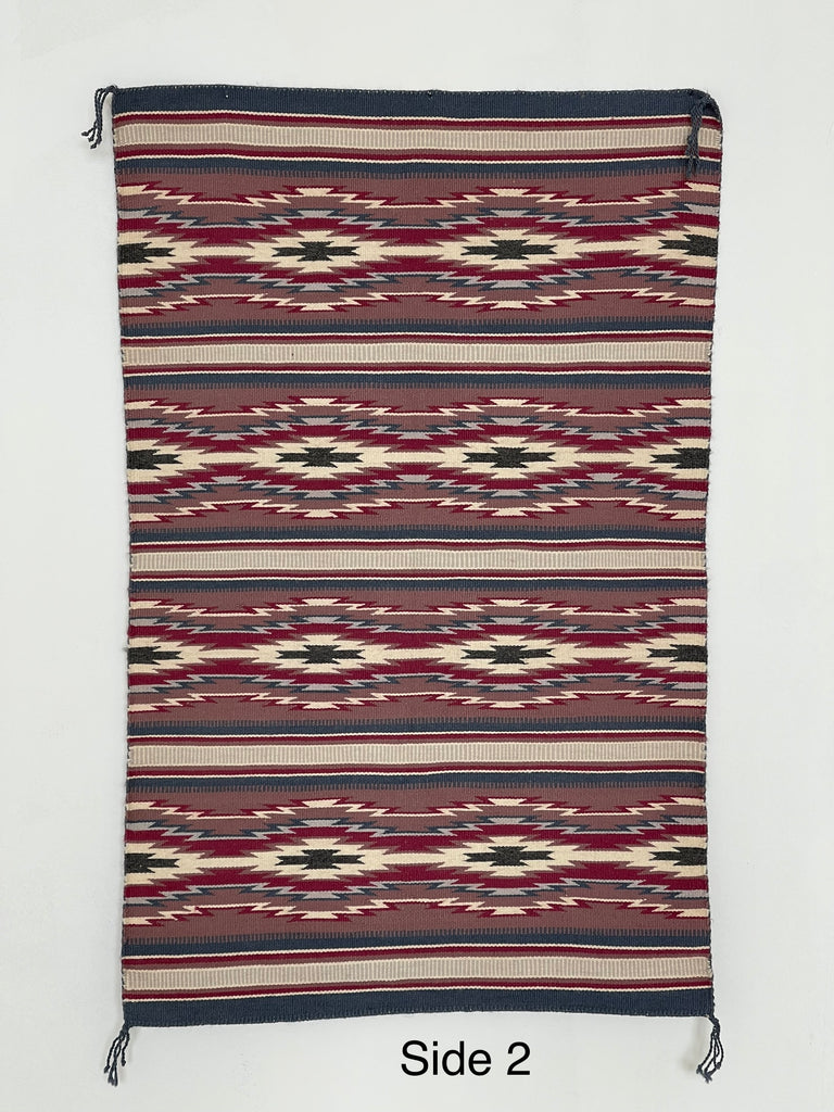 Navajo rug weaving in Chinle style, vintage Native American, handwoven (GM284)
