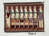 Navajo Yeibichai rug weaving, authentic Native American, handwoven (GM285)