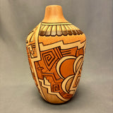Marty and Elvira Nampeyo Hopi Carved Pot with Kachina Design   (JM31)