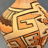 Marty and Elvira Nampeyo Hopi Carved Pot with Kachina Design   (JM31)