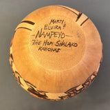 Marty and Elvira Nampeyo Hopi Carved Pot with Kachina Design   (JM31)