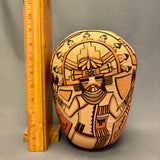 Marty and Elvira Nampeyo Hopi Carved Pot with Kachina Design   (JM32)