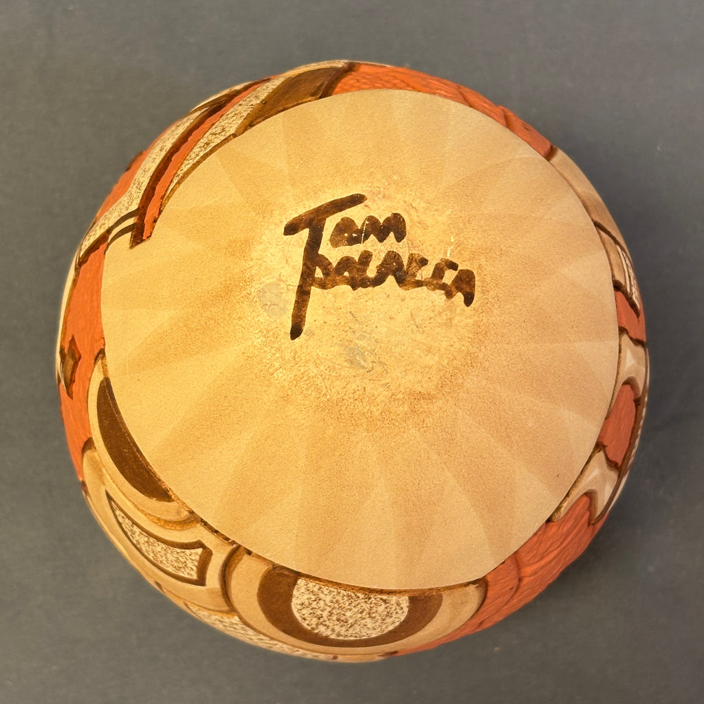 Tom Polacca Hopi Carved Pot with Longhair Kachina  (JM34)